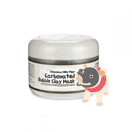 Корейская пузырчатая маска для лица очищающая Elizavecca milky piggy Сarbonate Bubble Clay Mask 100 мл.