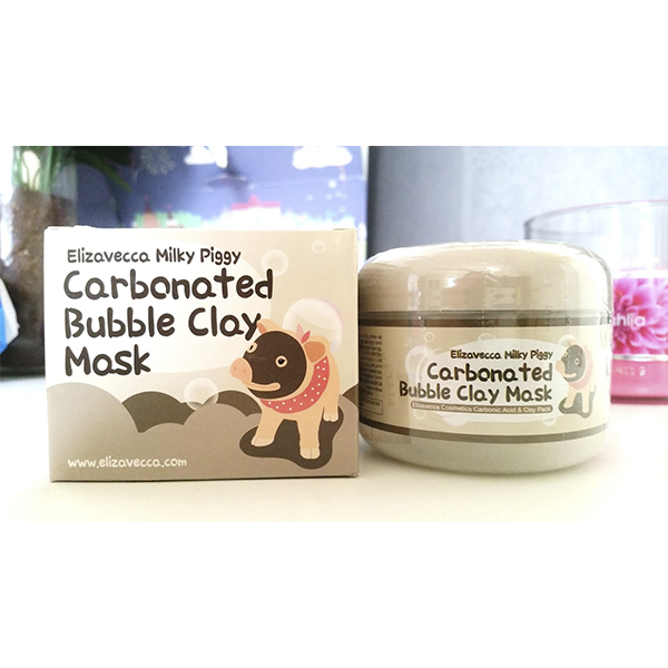 Корейская пузырчатая маска для лица очищающая Elizavecca milky piggy Сarbonate Bubble Clay Mask 100 мл.